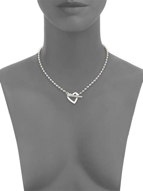 gucci boule heart necklace|Gucci interlocking g sterling silver.